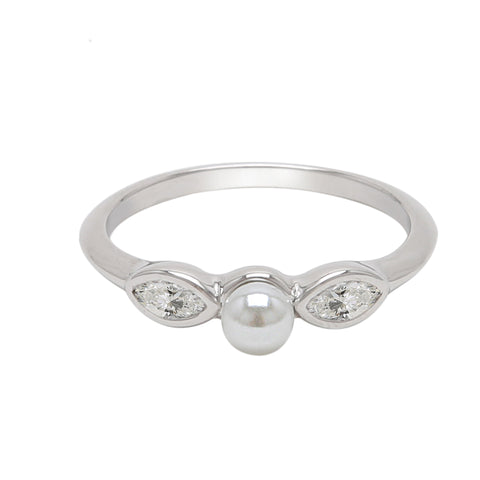 Marquis Pearl Ring freshwater pearl silver