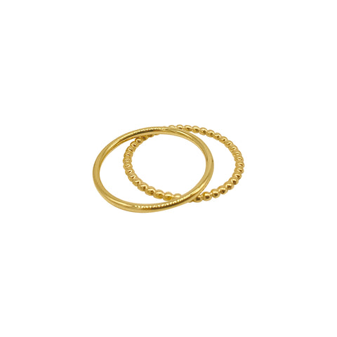 Stacking Set of Two Ring gold