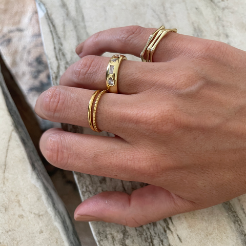 Stacking Set of Two Ring gold