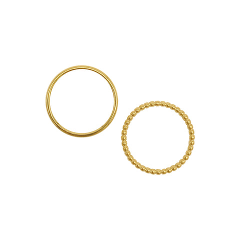 Stacking Set of Two Ring gold