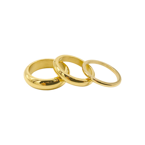 Matte Stacking Band Set gold