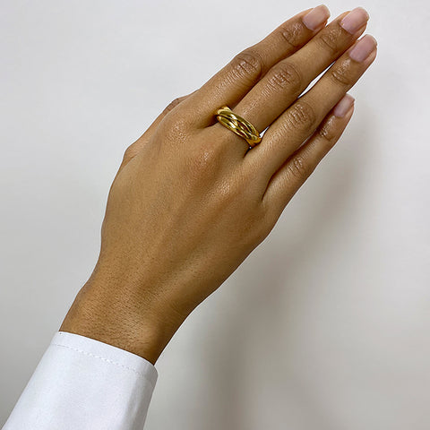 Tarnish Resistant Interlocking Rings