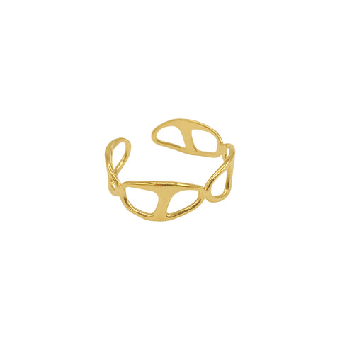 Open Mariner Chain Ring gold