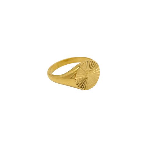 Burst Signet Ring gold