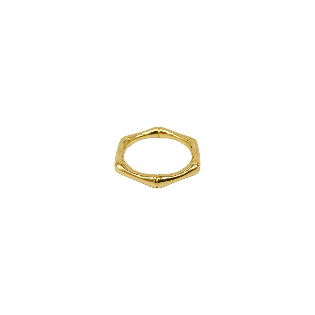 3mm Bamboo Band Ring gold